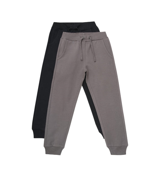 Grey/Navy Knit Joggers 2 pk - Minymo. Can be sold individually for 28.00 each or set for 52.00