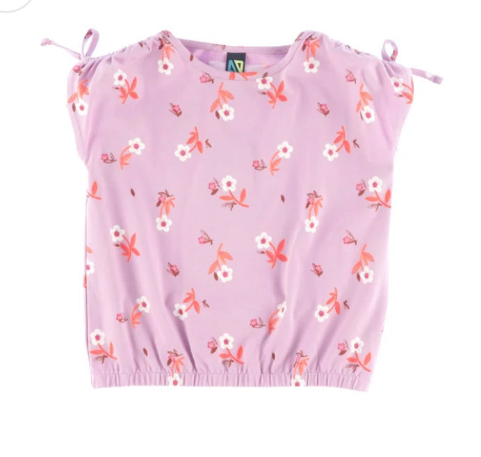 Mauve and Orange Cotton T Shirt -Nano
