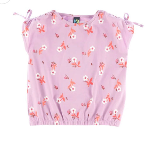 Mauve and Orange Cotton T Shirt -Nano