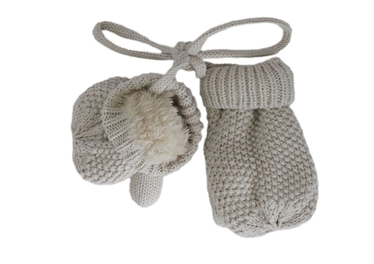 Cotton Lined Knit Mittens-Calikids
