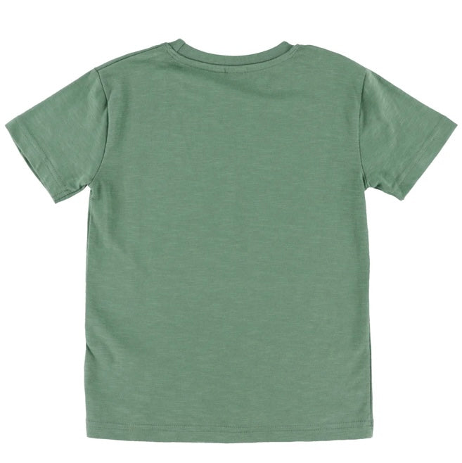Boys Green Mountain Biking T Shirt-Nano