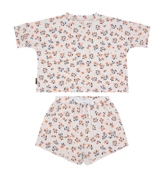 Peachy Blossom Baggy Top and  Short Set-Belan.J