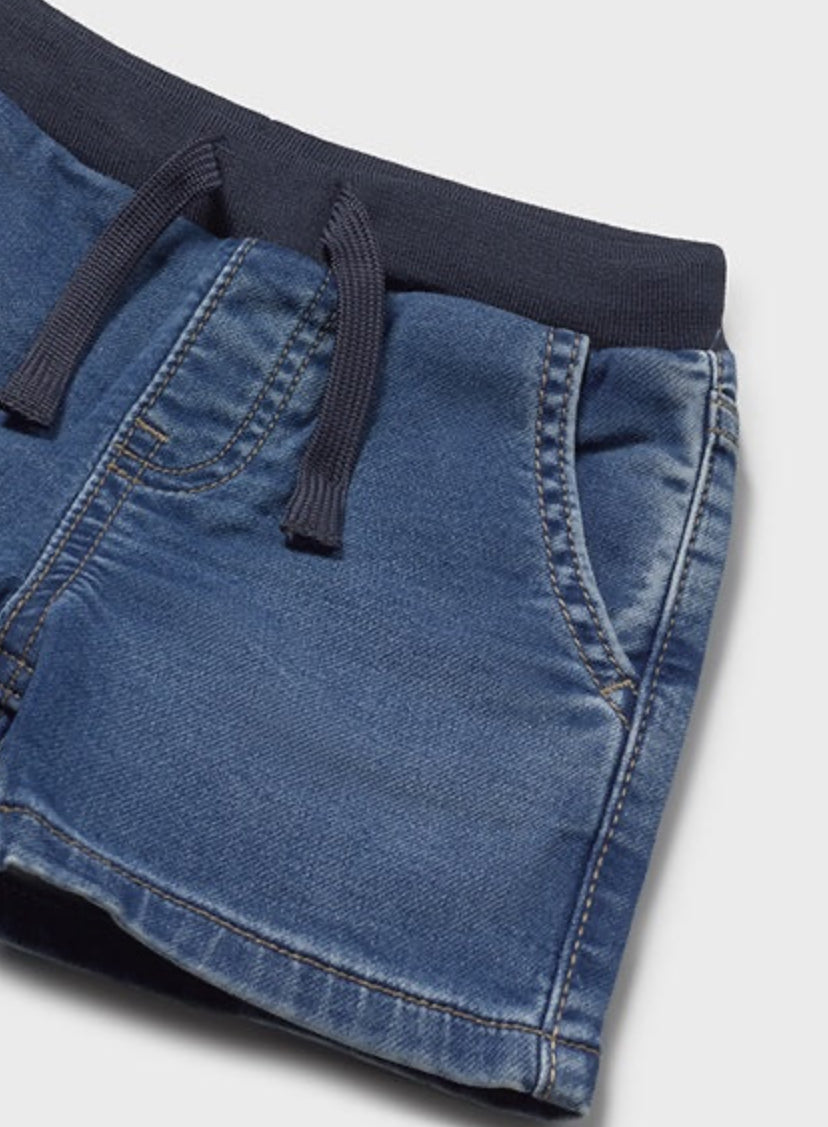 Boys Medium Wash Bermuda Soft Denim Shorts-Mayoral