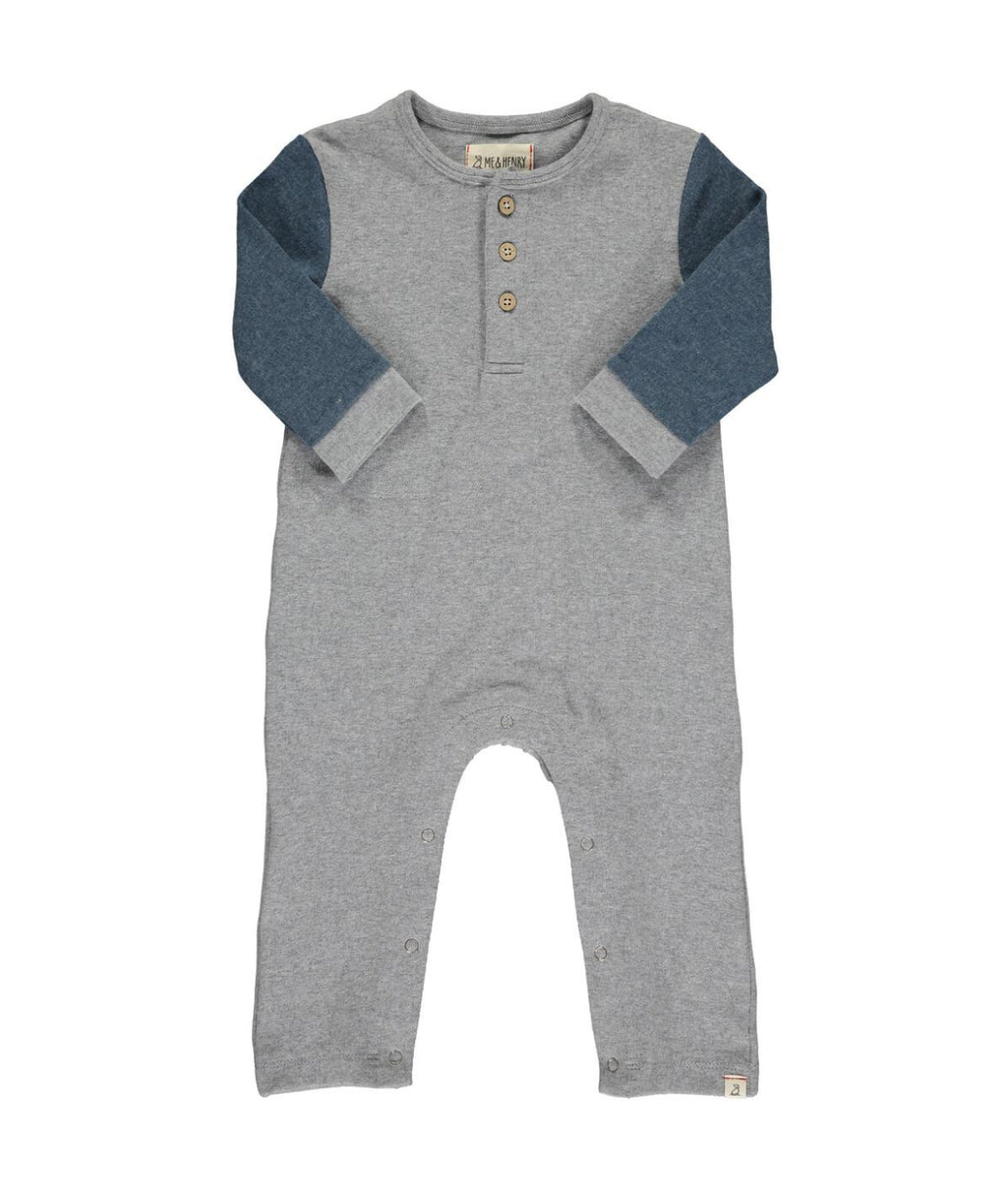 Baby boy Onsie, baby one piece, me and Henry, grey romper