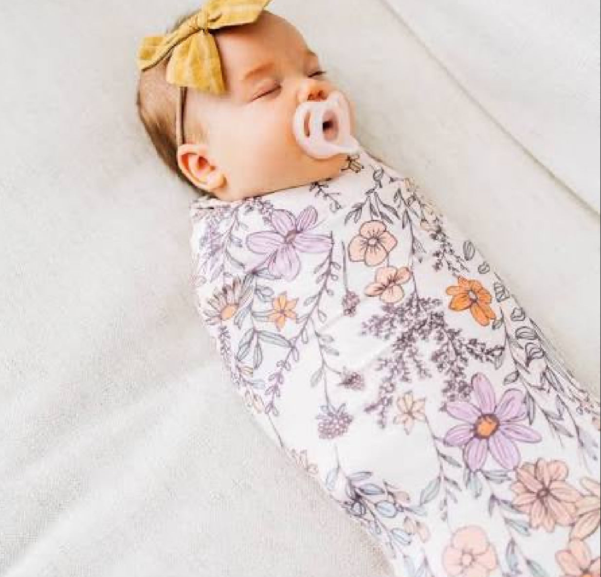 Flora Swaddle Blanket-Copper Pearl