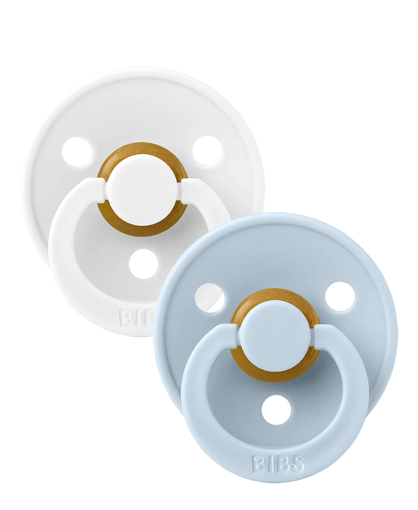 Natural Rubber 2 Pack Pacifier (Round Nipple)-BIBS