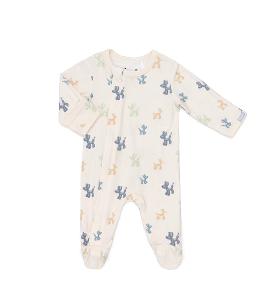 Balloon Dogs Modal Footed Zipper Sleeper-Coccoli