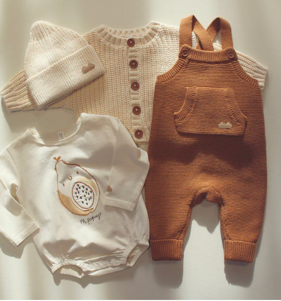 Brown Knit Overall-Souris Mini