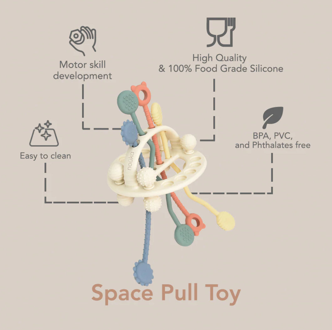 Sensory Space Pop and Pull Toy-Noüka