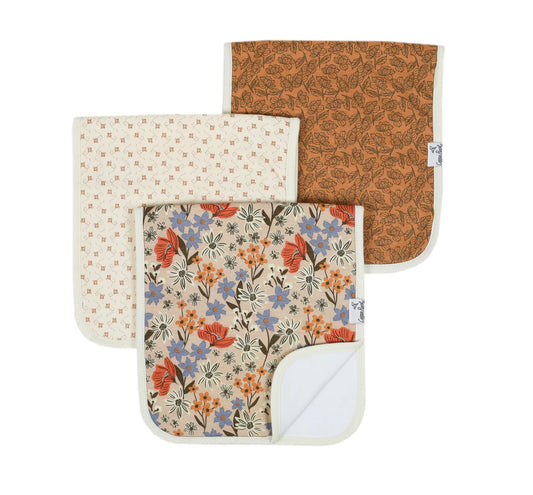 Eden Burp Cloths Pack Of 3-Copper Pearl
