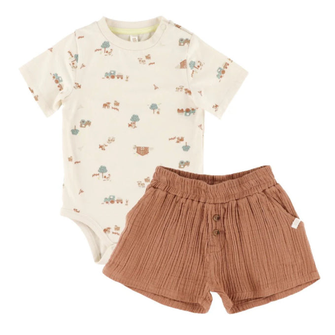 Two-Piece Onesie Set Ivory-Nano