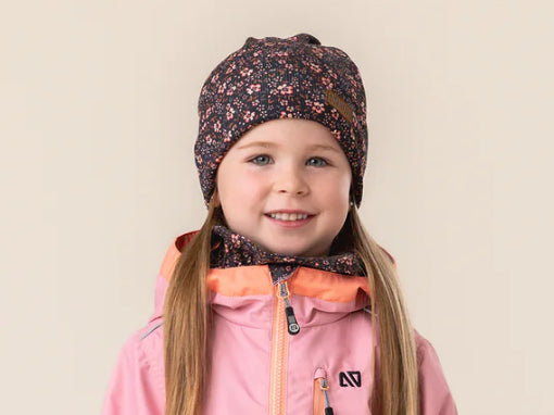Black Floral Jersey Hat-Nano