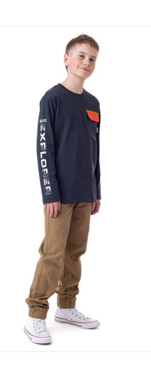 Navy Explorer Long Sleeve Shirt-Nano