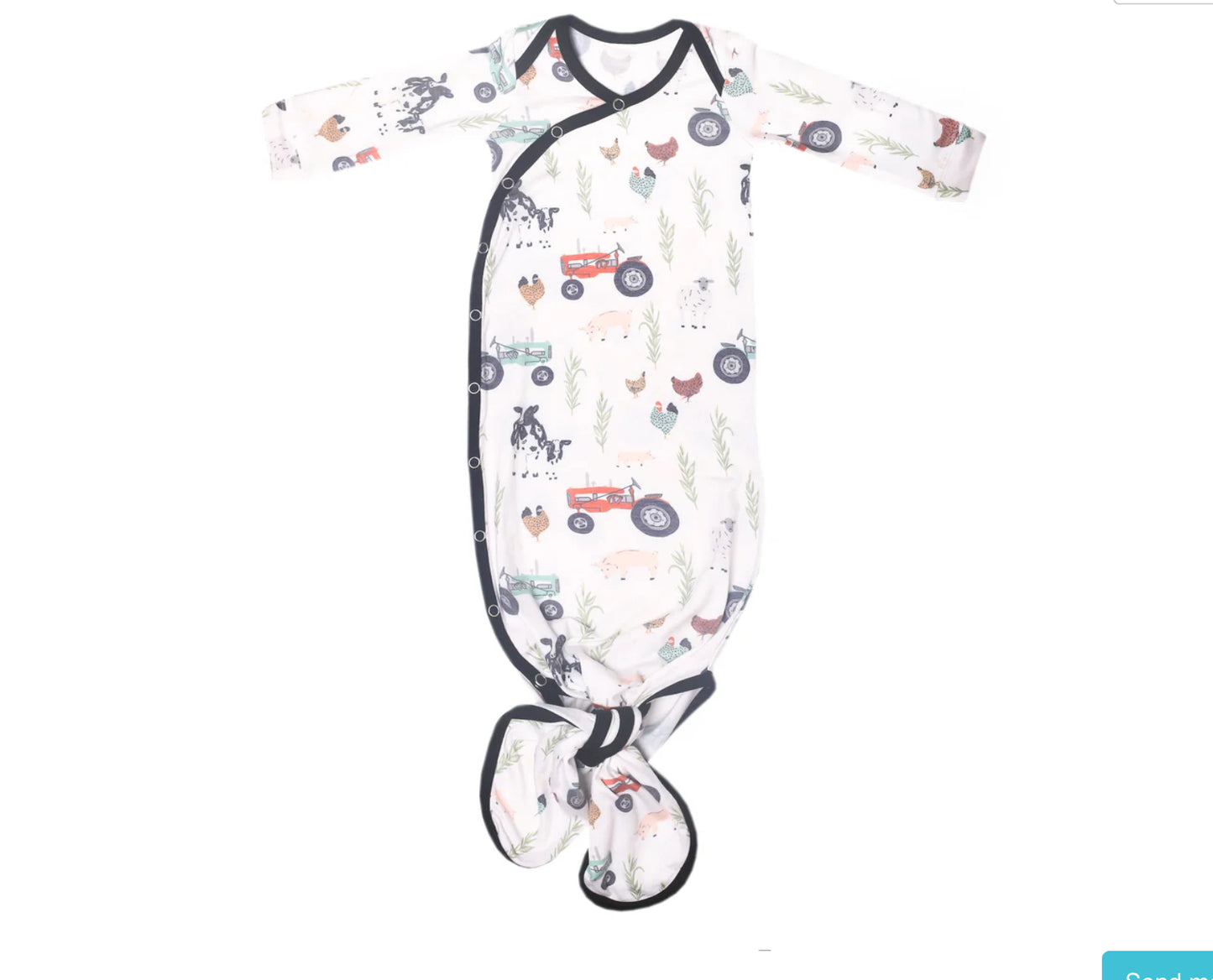 Jo Knotted Gown 0-4 Months-Copper Pearl