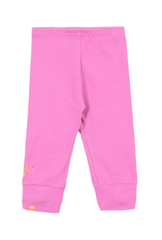 Pink 3/4 Cotton Leggings-Nano