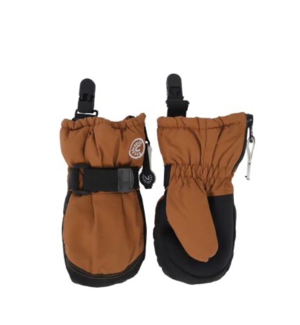 Winter Mitts With Clips And Side Zipper-Calikids