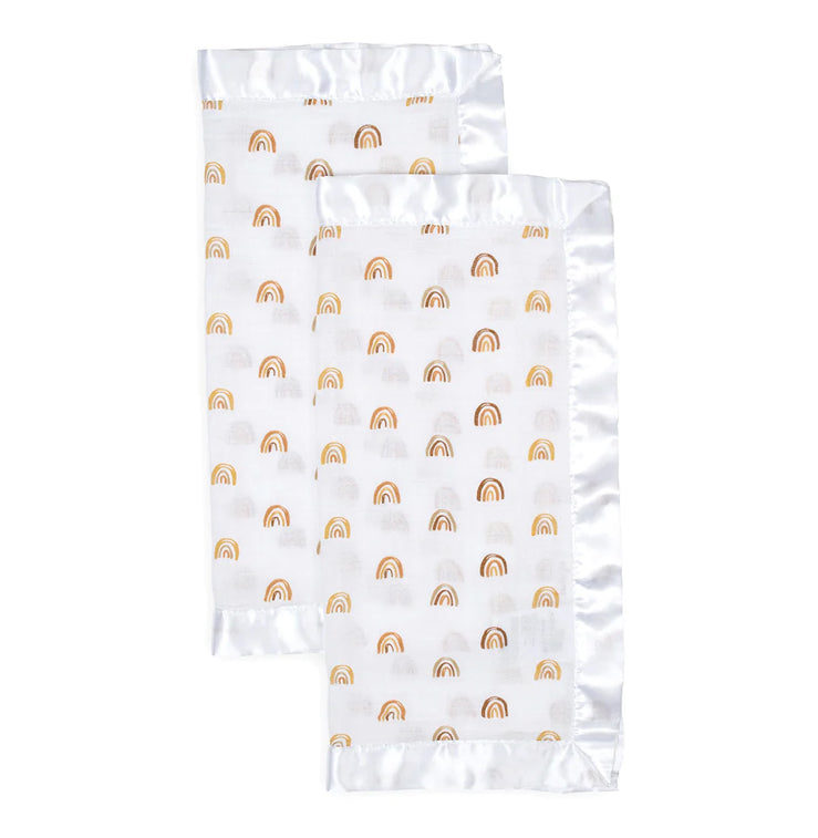 Set Of 2 Muslin Security Blankets-Lulujo