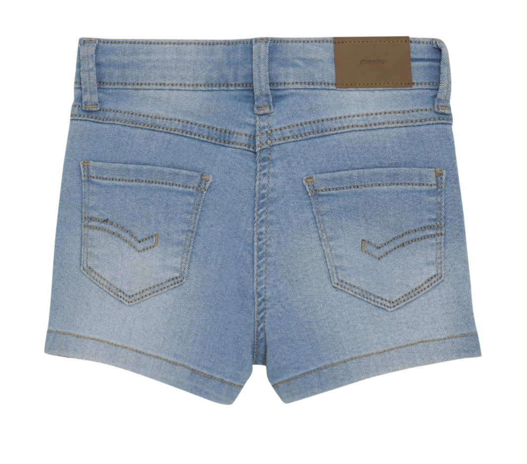 Girl Shorts Power Stretch Light Denim Collection-Minymo