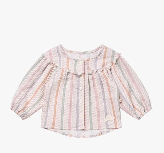 Caramel Stripes Blouse-Petite Revery
