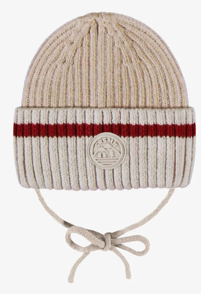 Cream Knitted Toque-Souris Mini