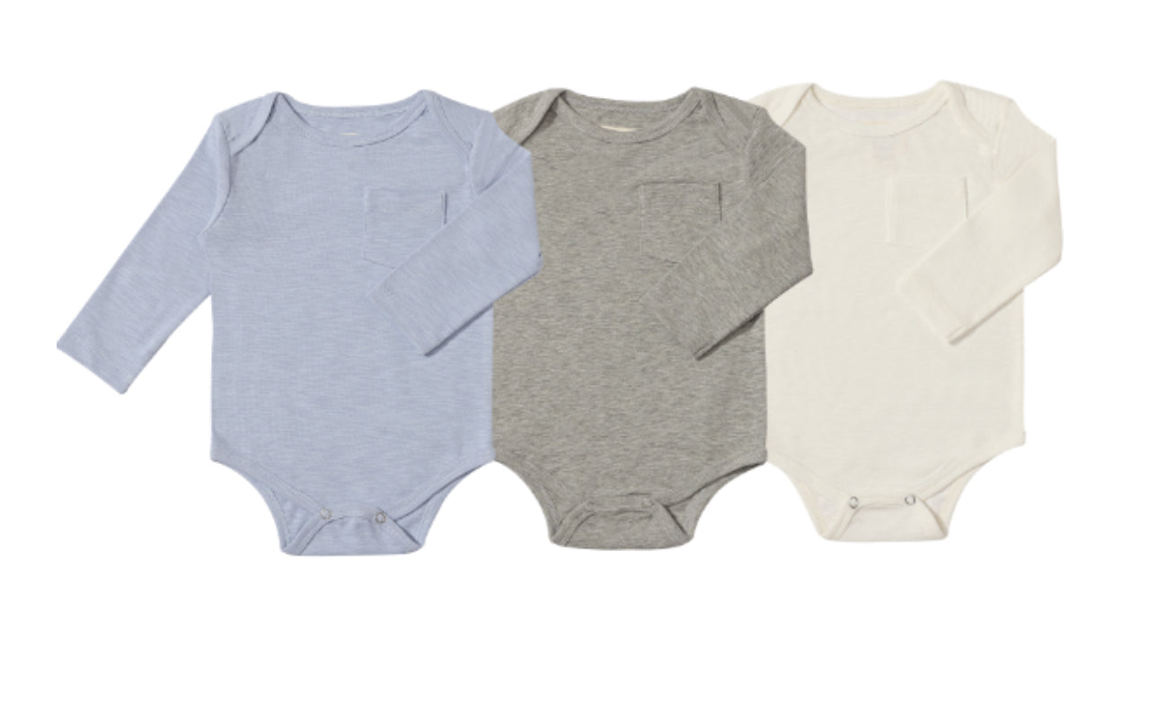 Long Sleeve Onsies. 3 Colours Me and Henry