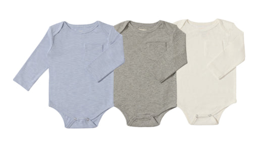 Long Sleeve Onsies. 3 Colours Me and Henry