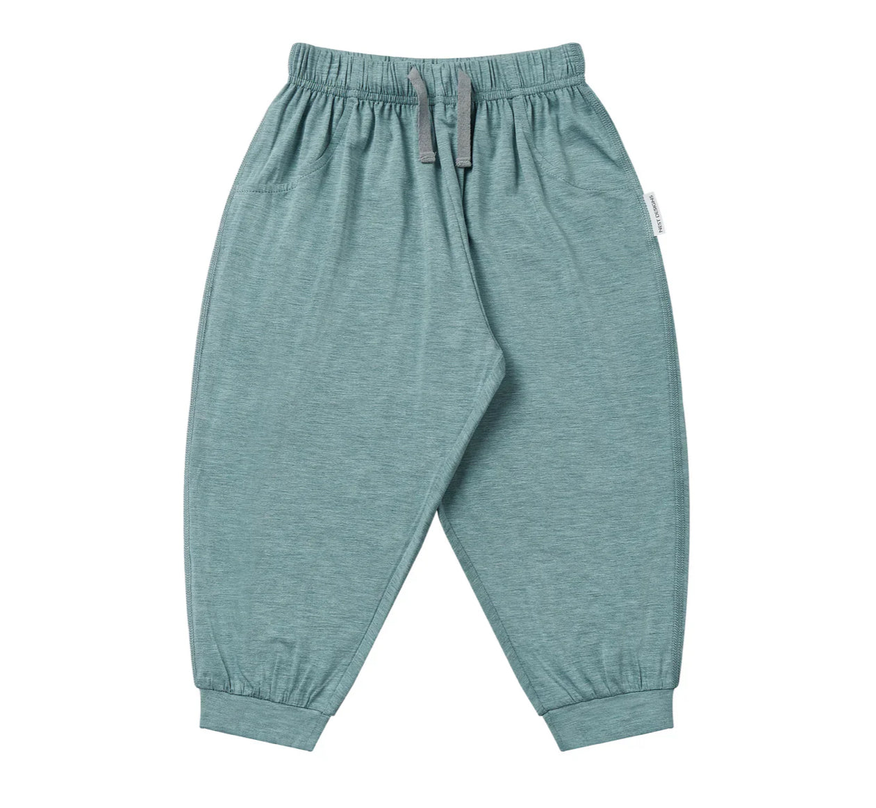 Meadow Green Bamboo Jersey Harem Pants-Nest Designs