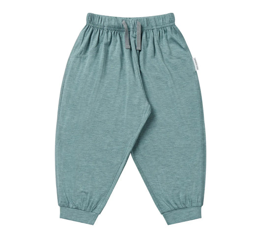 Meadow Green Bamboo Jersey Harem Pants-Nest Designs