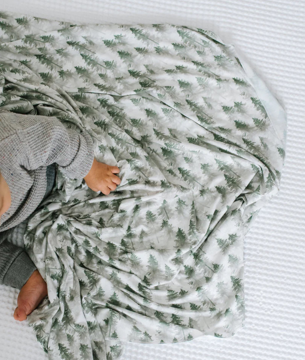 Evergreen Swaddle Blanket-Copper Pearl