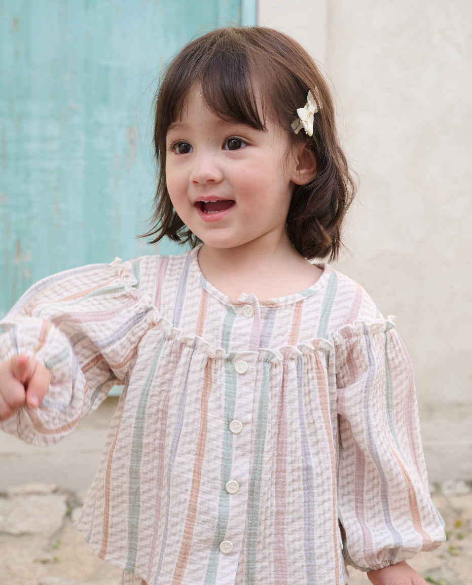 Caramel Stripes Blouse-Petite Revery