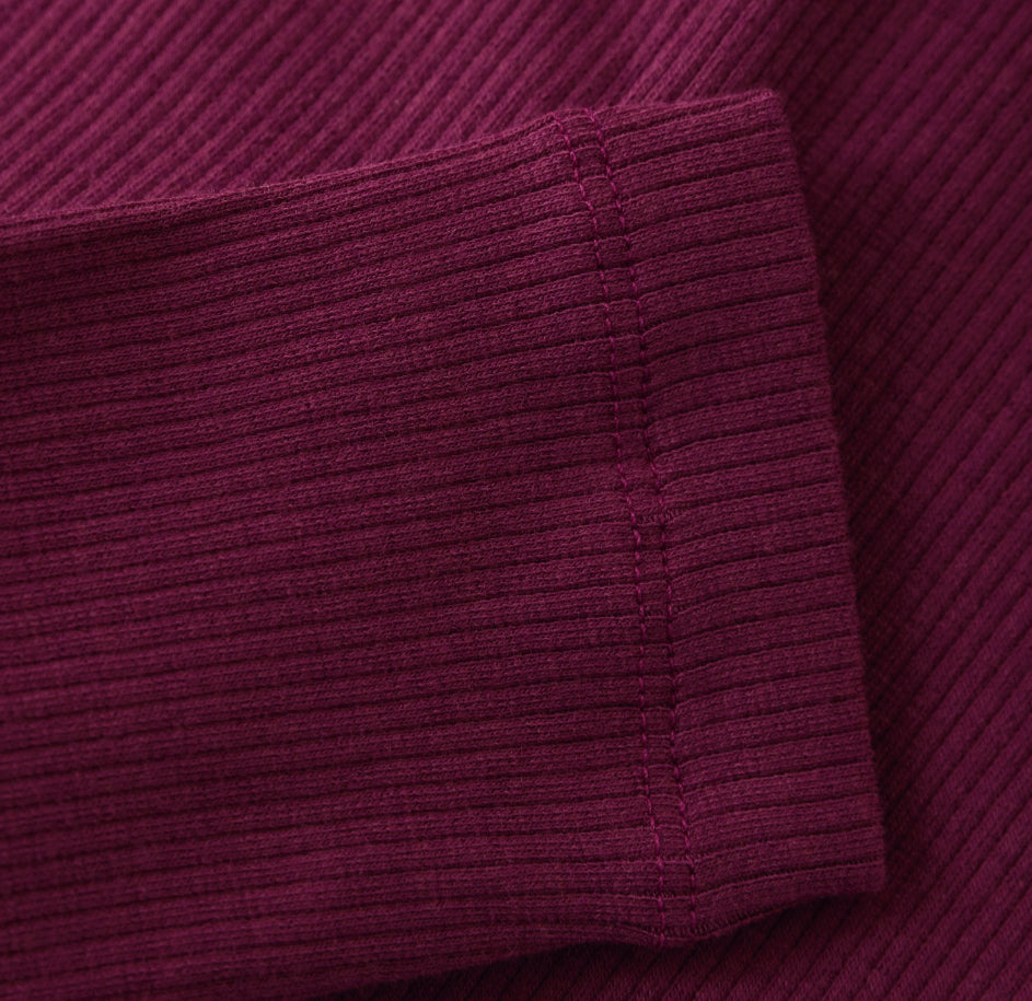 Ribbed Tencel Baby Cotton Leggings -Minymo Magenta