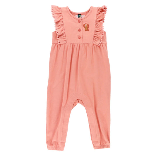 Baby Girls Pink Romper With Cowgirl Boot-Nano