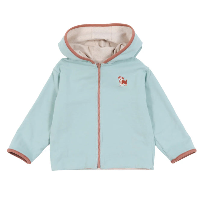 Beige Reversible Hooded Jacket-Nano