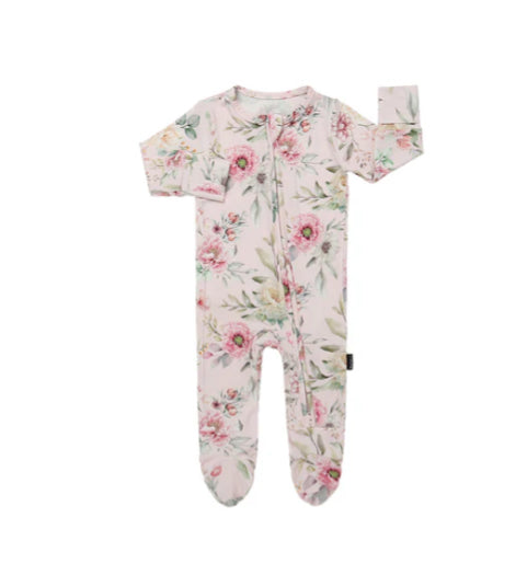 Floral Bliss Footed Zipper Sleeper-Belan.J