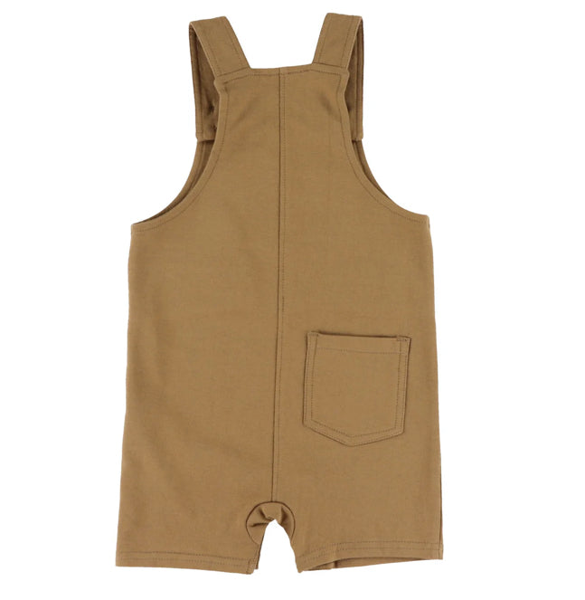 Brown Baby Boy Short Overalls-Nano