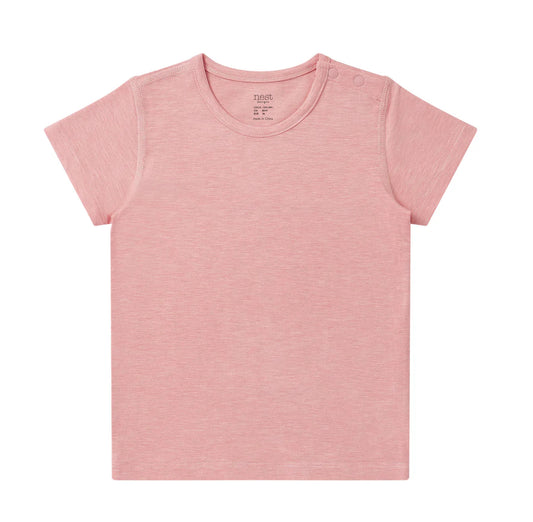 Pink Sunset Bamboo Jersey Short Sleeve T-Shirt-Nest Designs