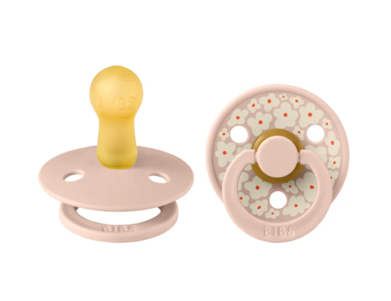 Studio Collection Natural Rubber 2 Pack Pacifier (Round Nipple)-Bibs