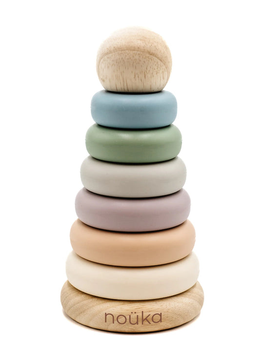 Wood and Silicone Stacker Tower-Noüka