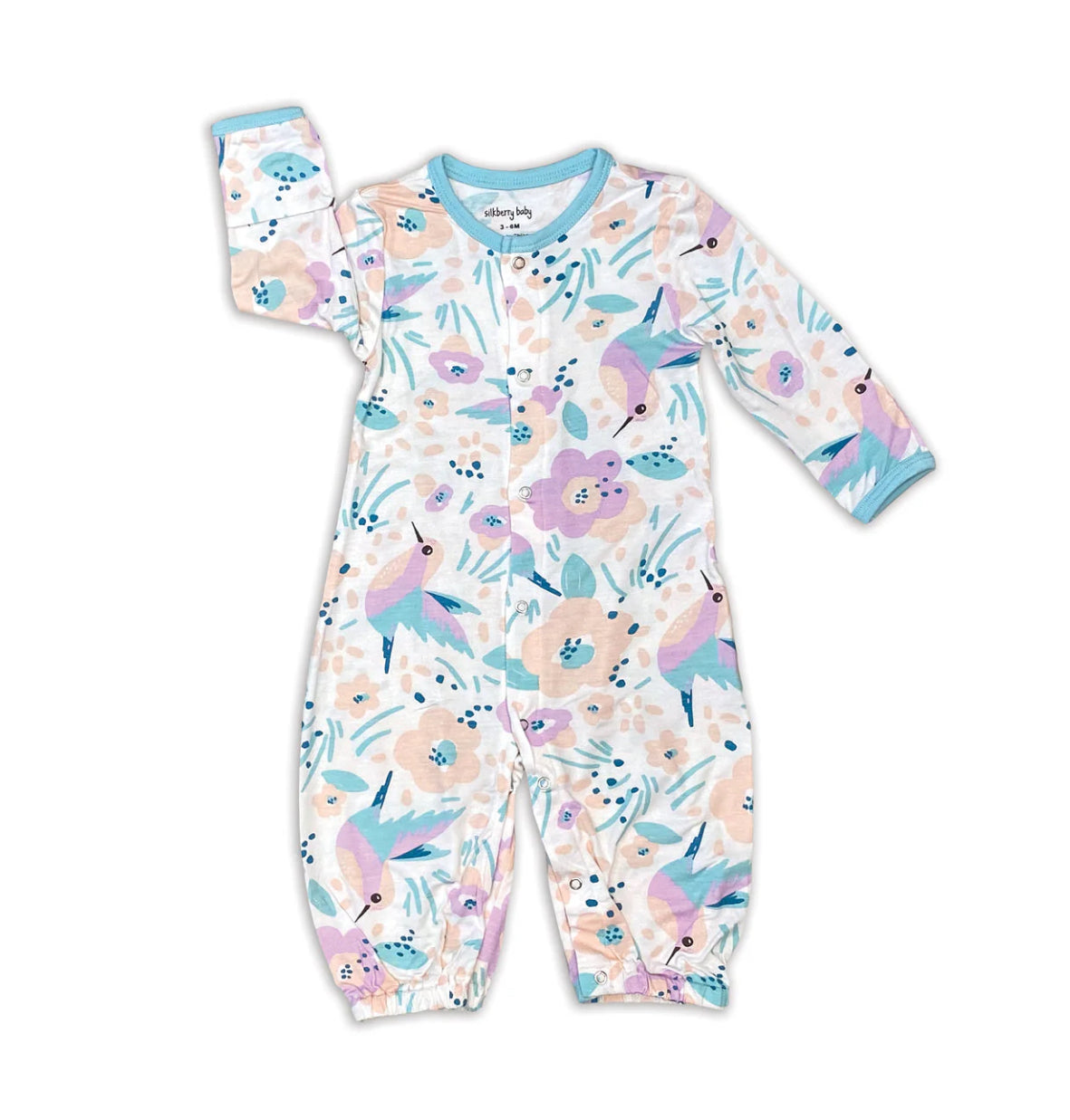 Converter Gown Hummingbird Garden Print-Silkberry