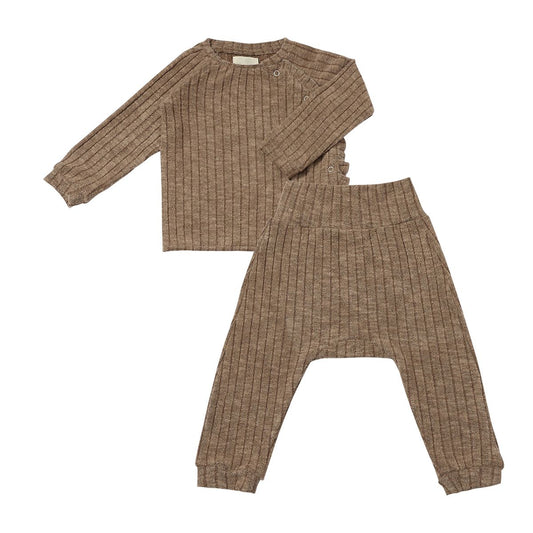 Brown Fia 2 pc Jogger Set Baby Suit - Vignette