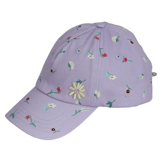 Mauve Floral Bud Ball Cap Calikids
