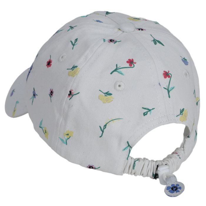 White Floral Buds Ball Cap Calikids