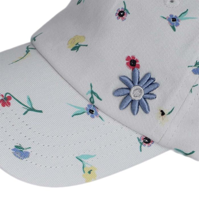 White Floral Buds Ball Cap Calikids