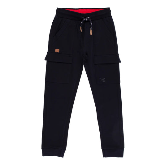 Navy Boys Light Weight Knit  Joggers -Nano