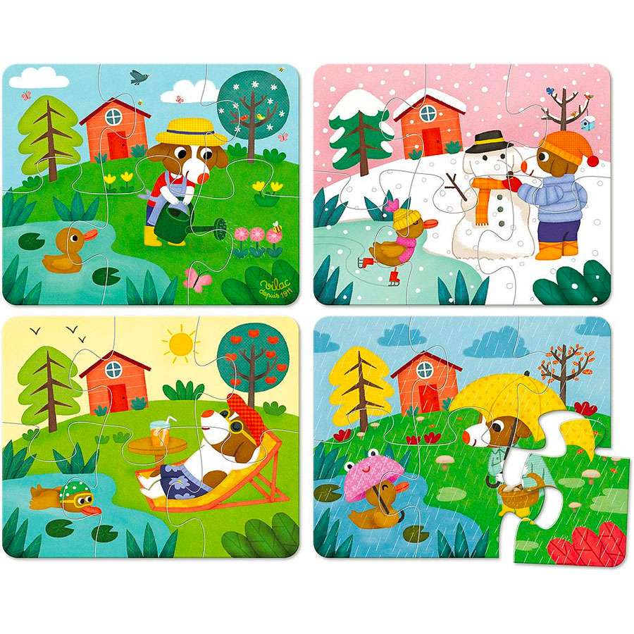 4 Seasons Wooden Puzzle Vilac