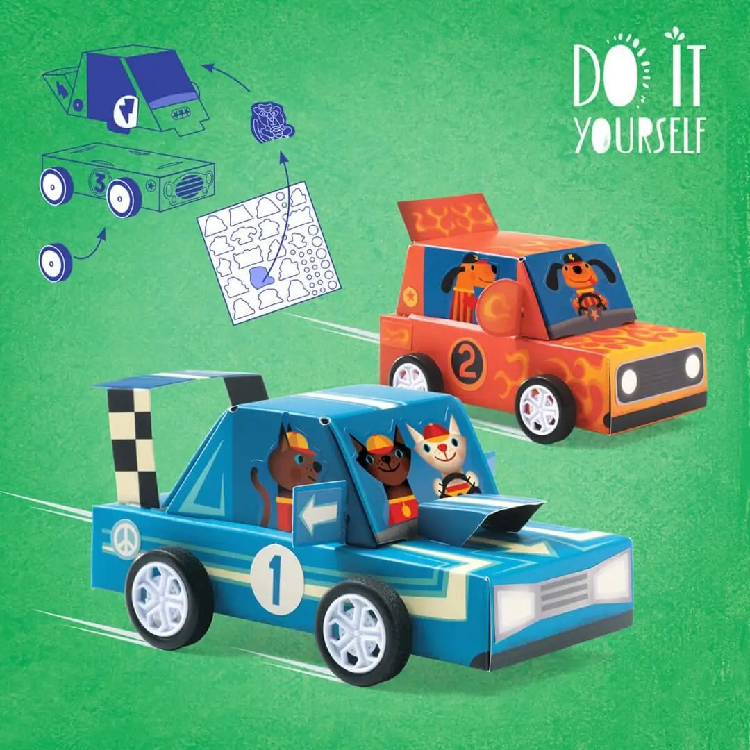 Do It Yourself Race Cars -Djeco