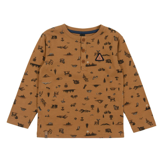 Long Sleeve Yellow Animal Shirt-Nano