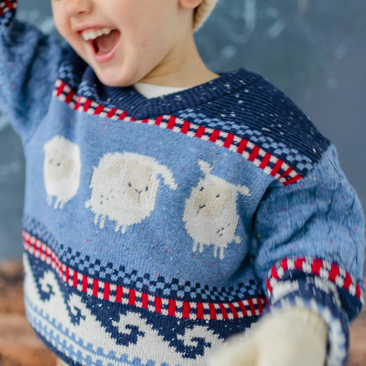 Navy Sheep Sweater -Souris Mini