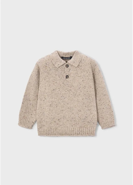 Mayoral Collar Fleck Sweater
