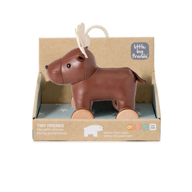 Bruce The Moose Tag A Long Pull Toy-Little Big Friends